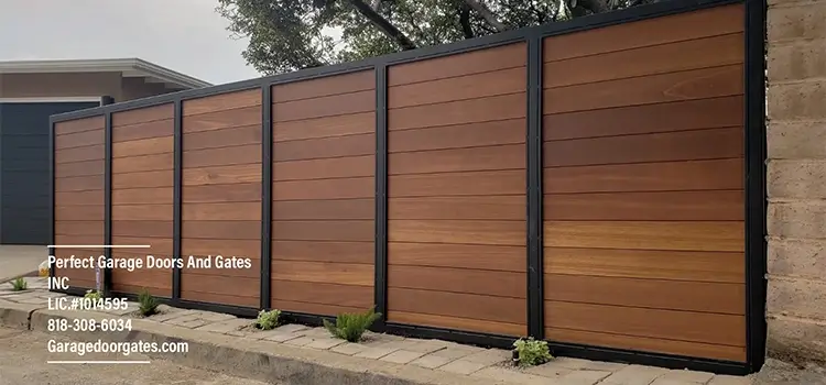 Modern Wood Driveway Gate Repair Technician in Tustin, CA